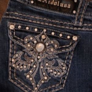 LA Idol embellished denim skinny jeans